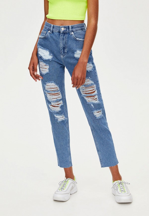 

Джинсы Pull&Bear, Синий, Mom Fit