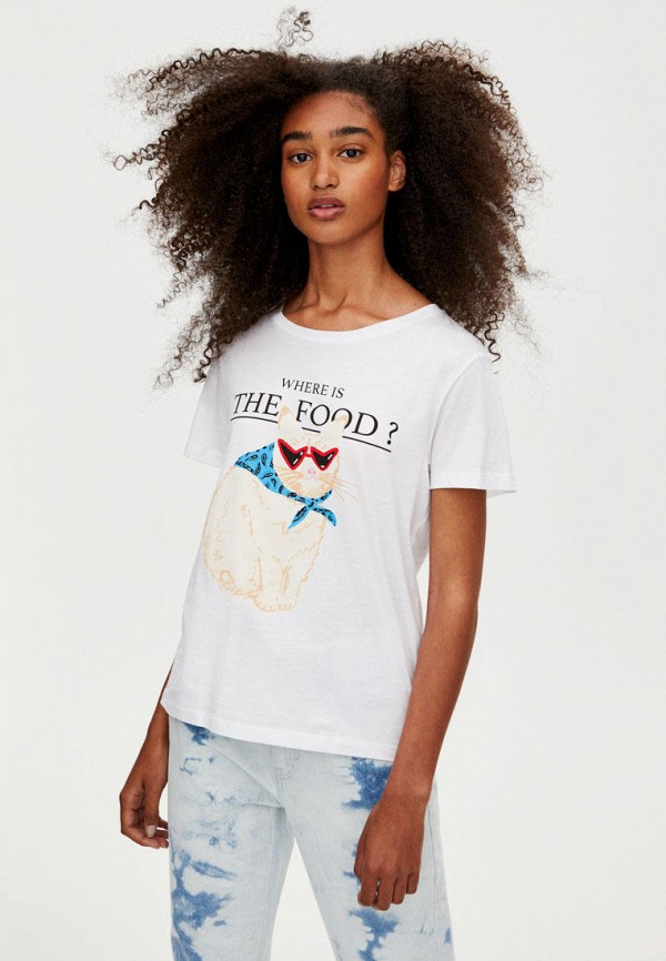 

Футболка Pull&Bear, Join Life, Белый