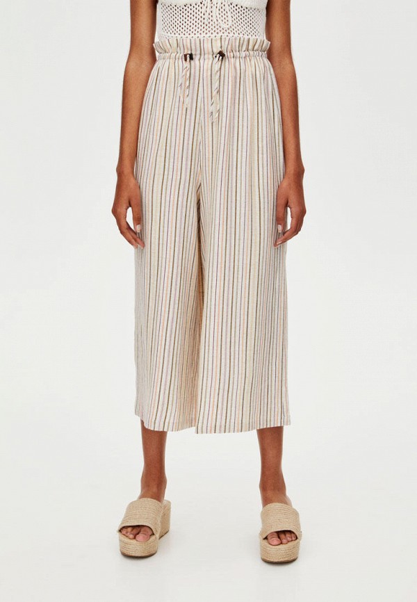 

Брюки Pull&Bear, Бежевый, CULOTTE