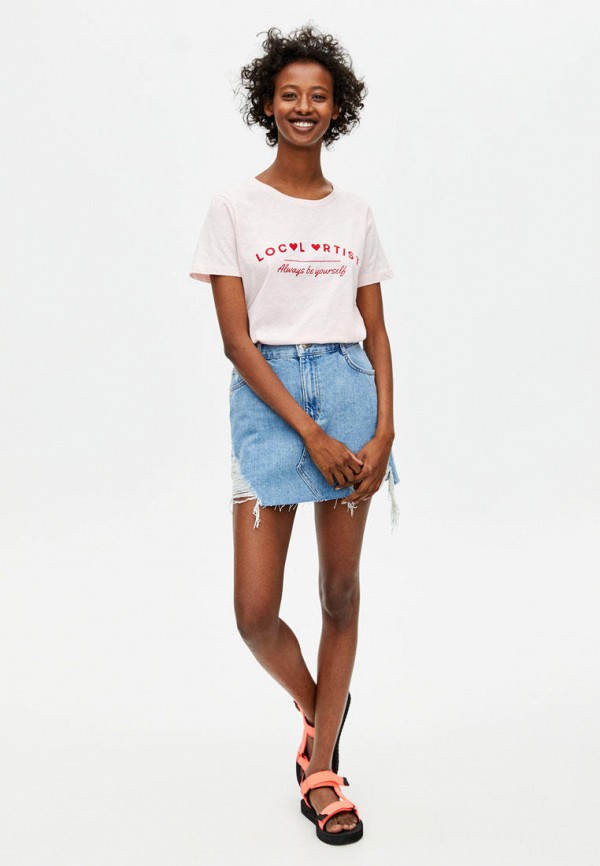 

Футболка Pull&Bear, Розовый, Join Life