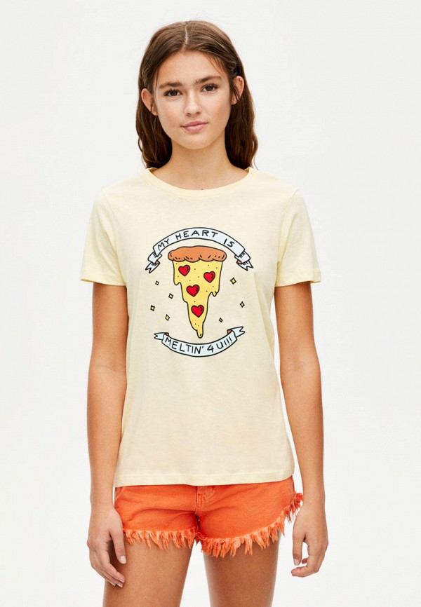 

Футболка Pull&Bear, Желтый, Join Life