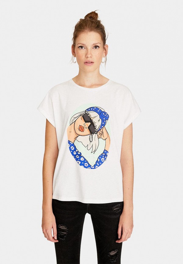 

Футболка Stradivarius, Белый
