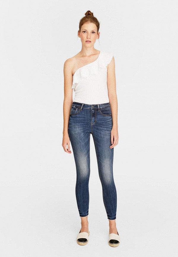

Джинсы Stradivarius, Синий, HIGH WAIST DENIM