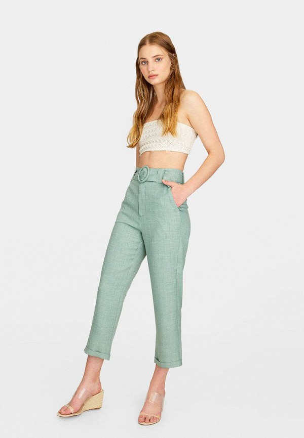 

Брюки Stradivarius, Бирюзовый