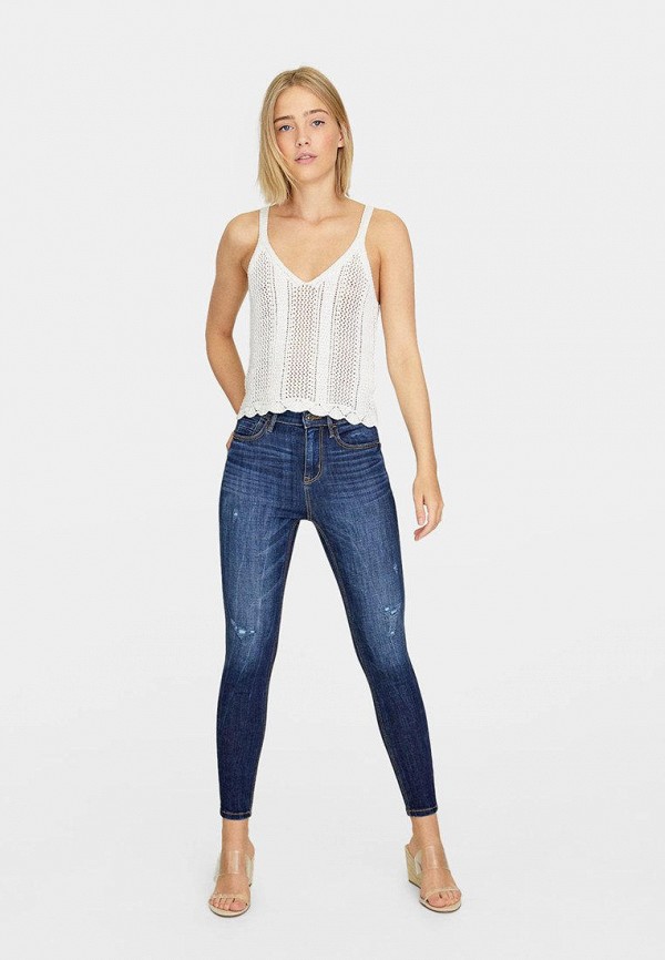 

Джинсы Stradivarius, Синий, HIGH WAIST DENIM