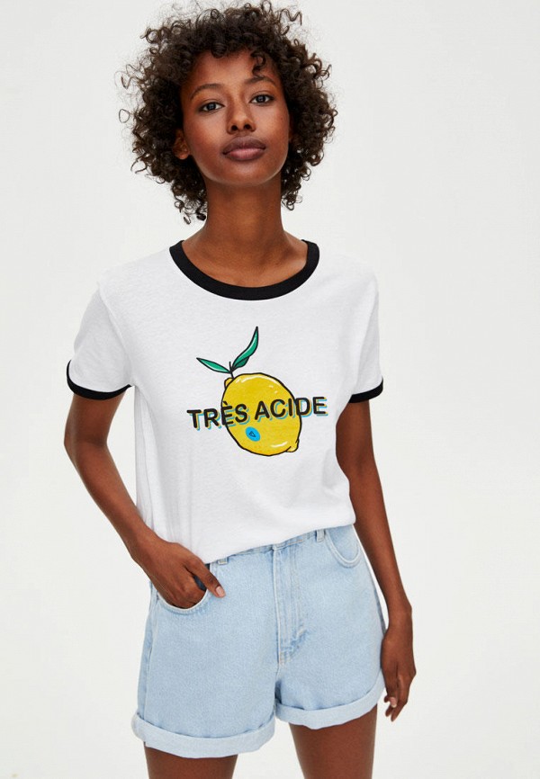 

Футболка Pull&Bear, Белый, Join Life