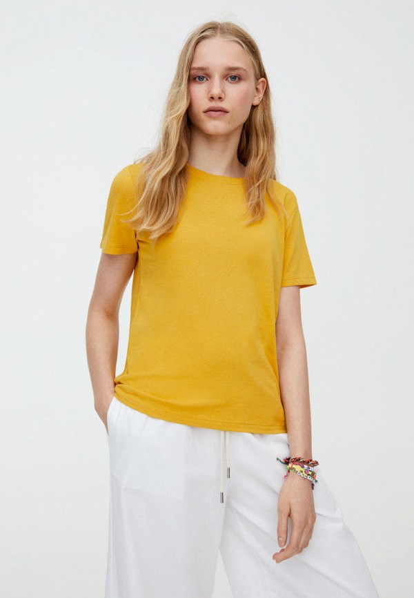 

Футболка Pull&Bear, Желтый, Join Life