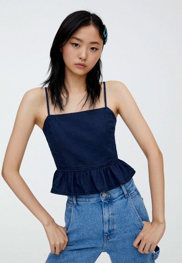 

Топ Pull&Bear, Синий