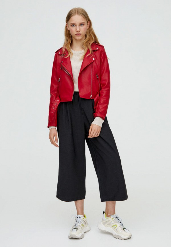 

Куртка кожаная Pull&Bear, Красный