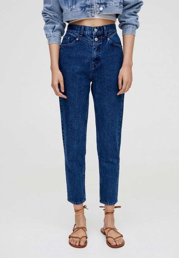 

Джинсы Pull&Bear, Синий, Mom Fit