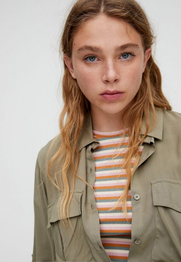 

Блуза Pull&Bear, Хаки, Join Life
