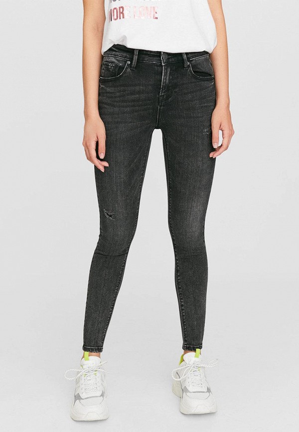 

Джинсы Stradivarius, Серый, PETITE SKINNY LOW WAIST