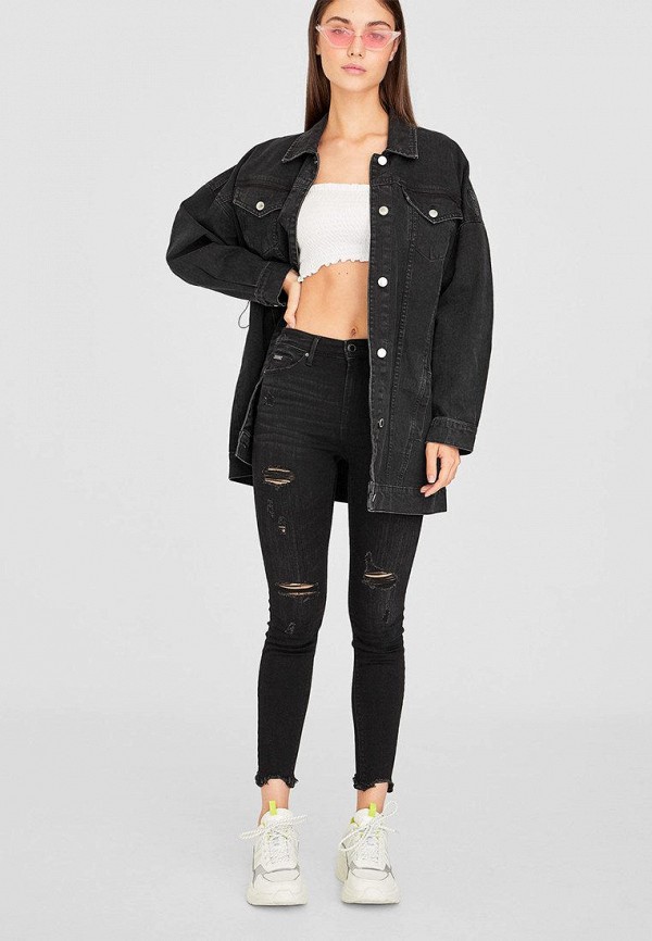 

Джинсы Stradivarius, Черный, SKINNY PREMIUM HIGH WAIST
