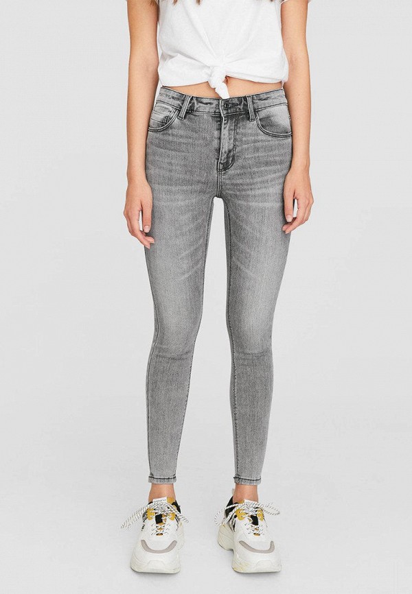 

Джинсы Stradivarius, Серый, TALL HIGH WAIST