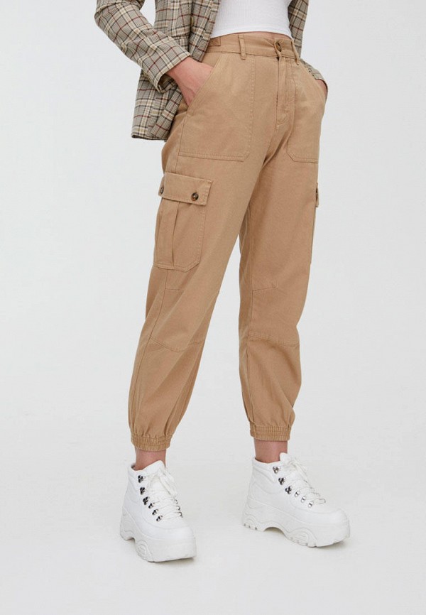 

Брюки Pull&Bear, Бежевый, CARGO
