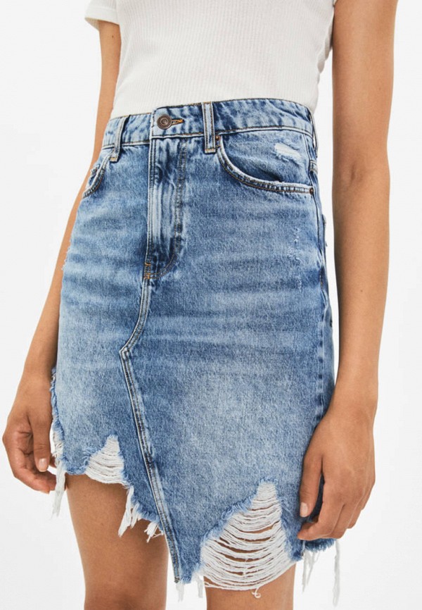 

Юбка джинсовая Bershka, Голубой