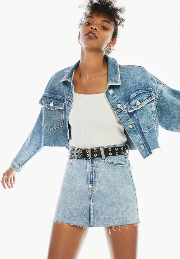 

Юбка джинсовая Bershka, Голубой