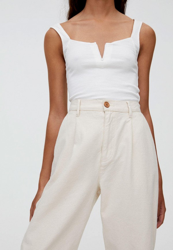 

Брюки Pull&Bear, Белый, CHINO