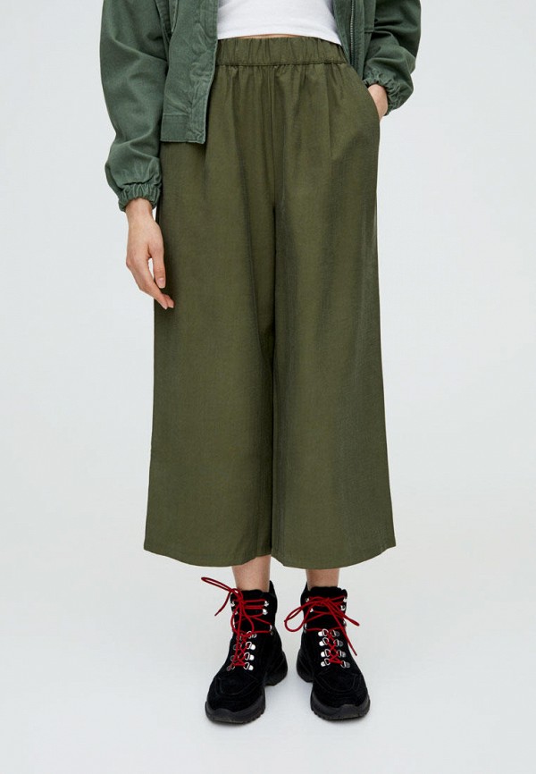 

Брюки Pull&Bear, Хаки, CULOTTE