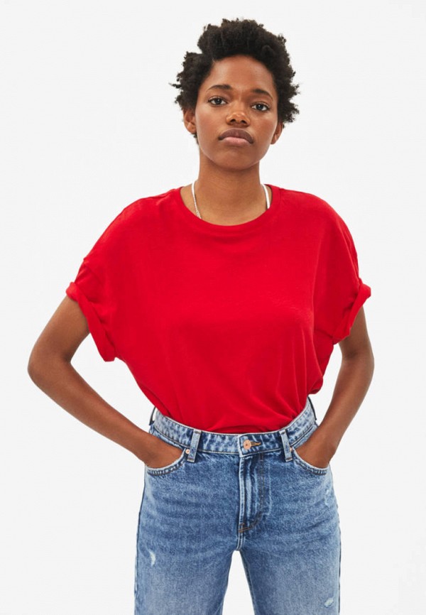 

Футболка Bershka, Красный