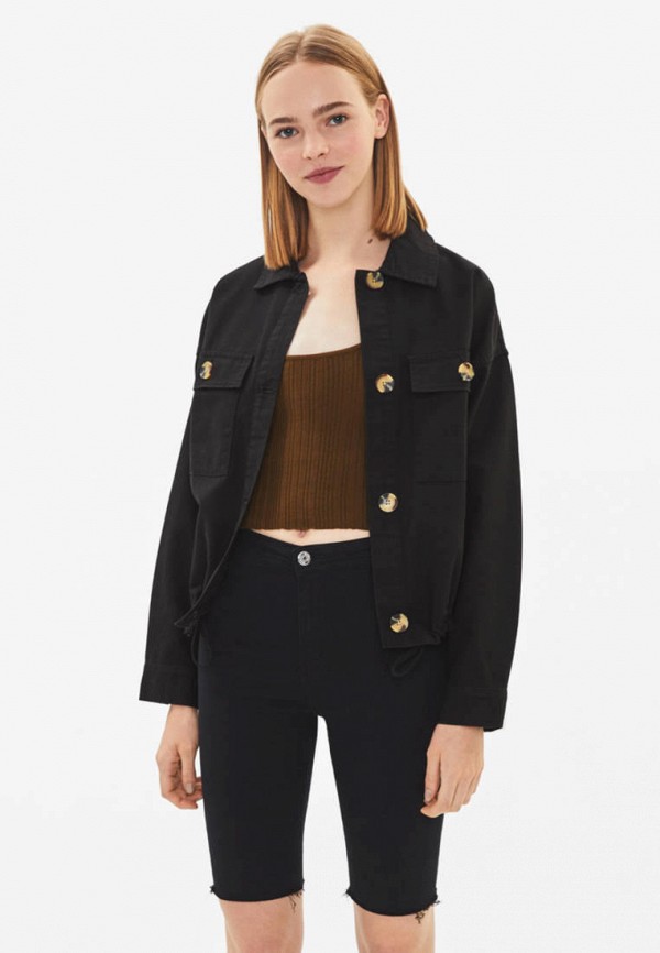 

Куртка джинсовая Bershka, Черный