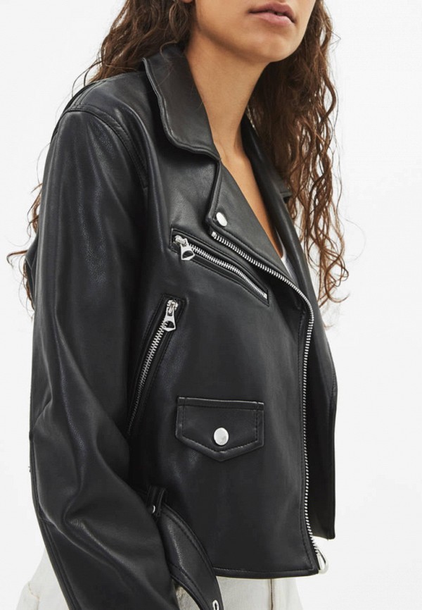 

Куртка кожаная Bershka, Черный