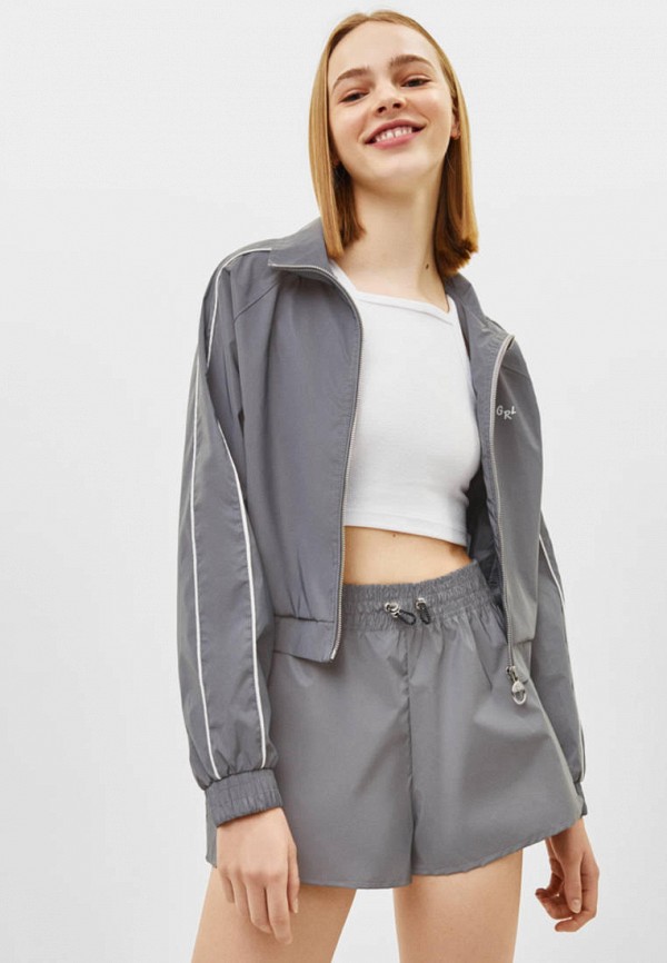 

Ветровка Bershka, Серый