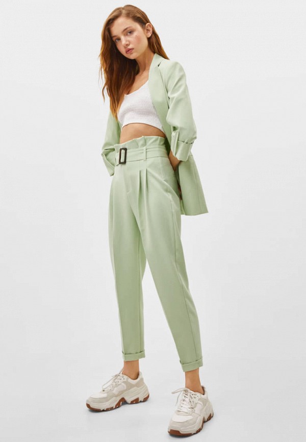 

Брюки Bershka, Бирюзовый