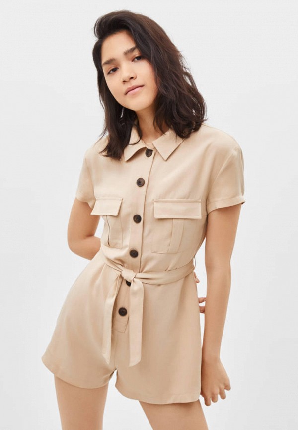 

Комбинезон Bershka, Бежевый