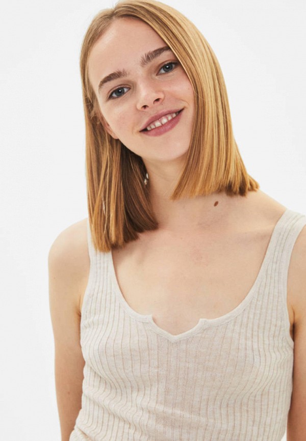 

Майка Bershka, Бежевый