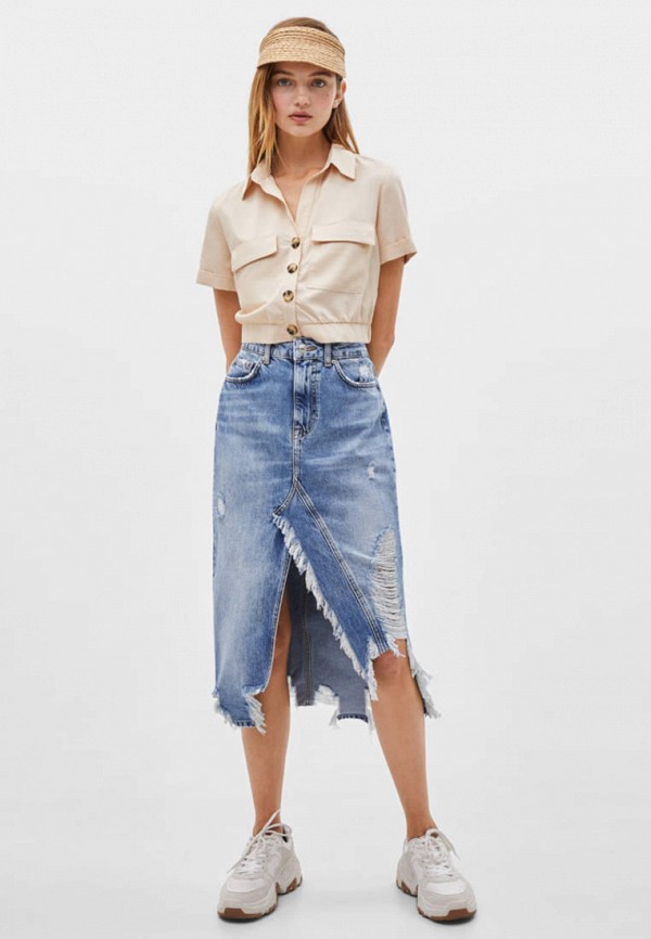 

Блуза Bershka, Бежевый