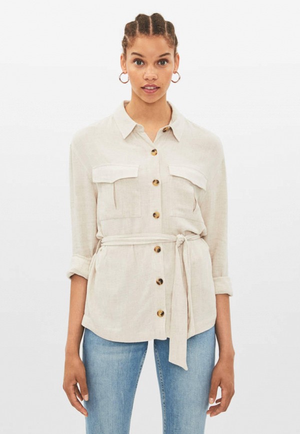 

Блуза Bershka, Бежевый