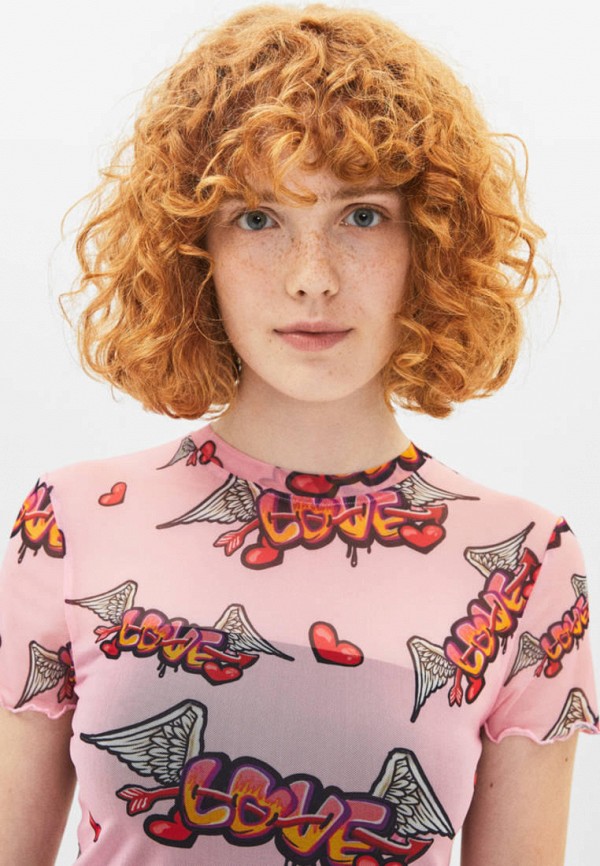 

Футболка Bershka, Розовый