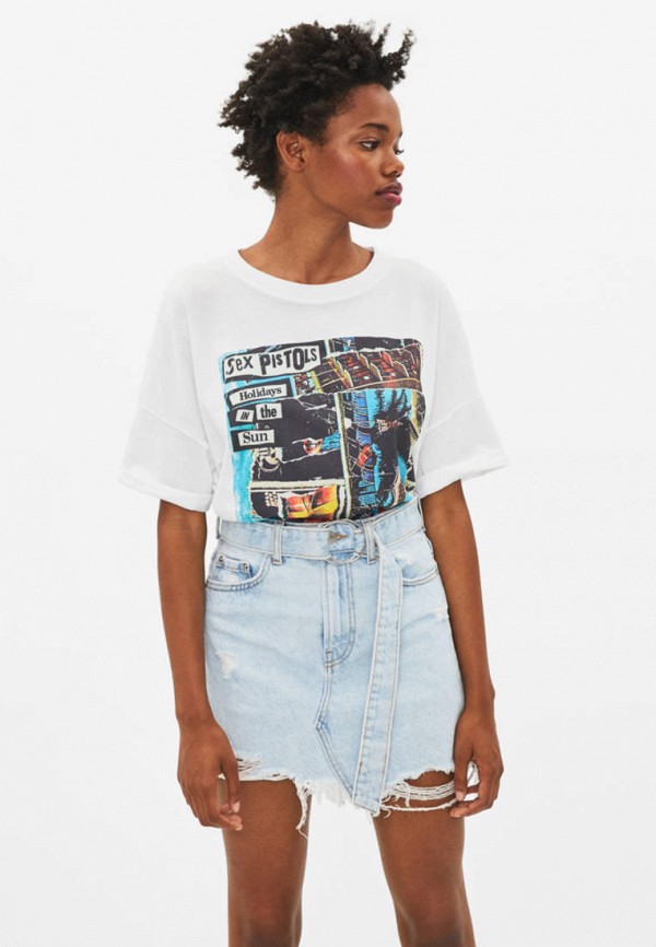 

Футболка Bershka, Белый