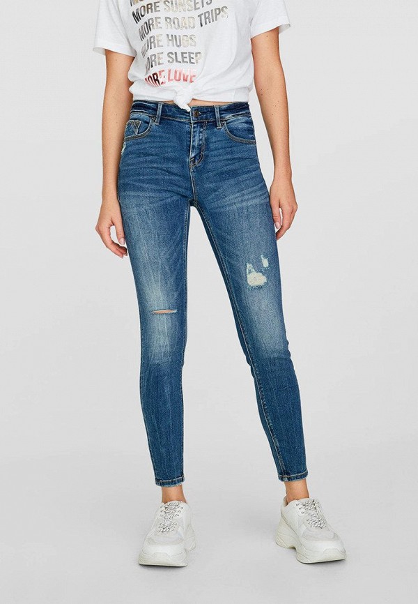 

Джинсы Stradivarius, Синий, SKINNY LOW WAIST