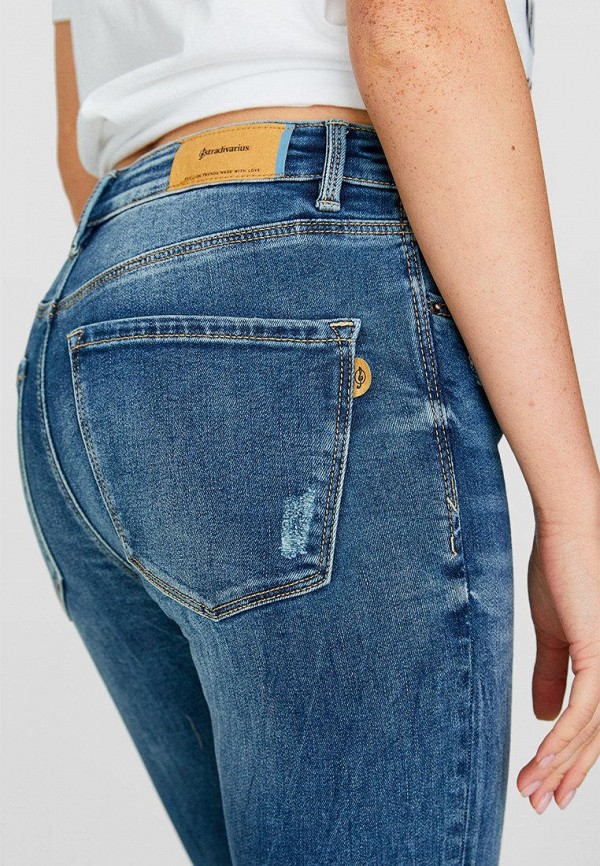 

Джинсы Stradivarius, Голубой, SKINNY LOW WAIST