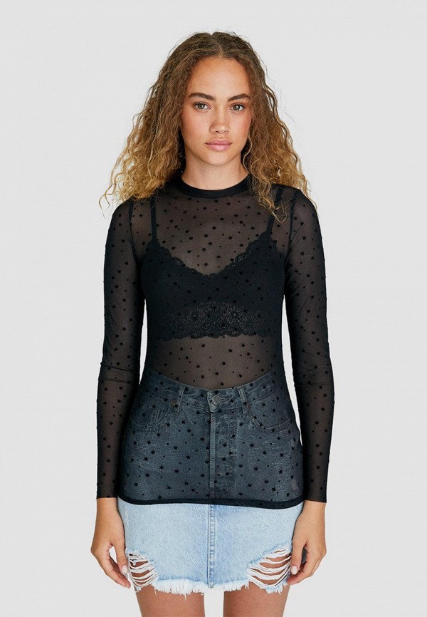 

Блуза Stradivarius, Черный