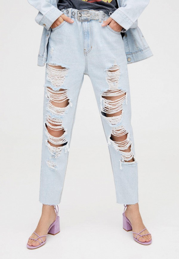 

Джинсы Pull&Bear, Голубой, MOM