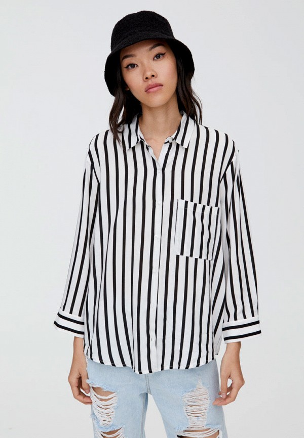

Рубашка Pull&Bear, Join Life, Белый