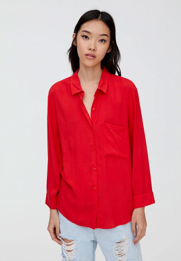 

Рубашка Pull&Bear, Join Life, Красный