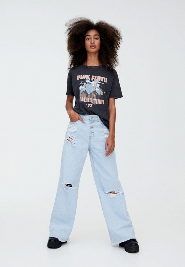 

Футболка Pull&Bear, Join Life, Черный