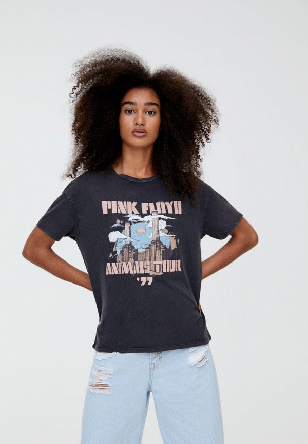 

Футболка Pull&Bear, Черный, Join Life