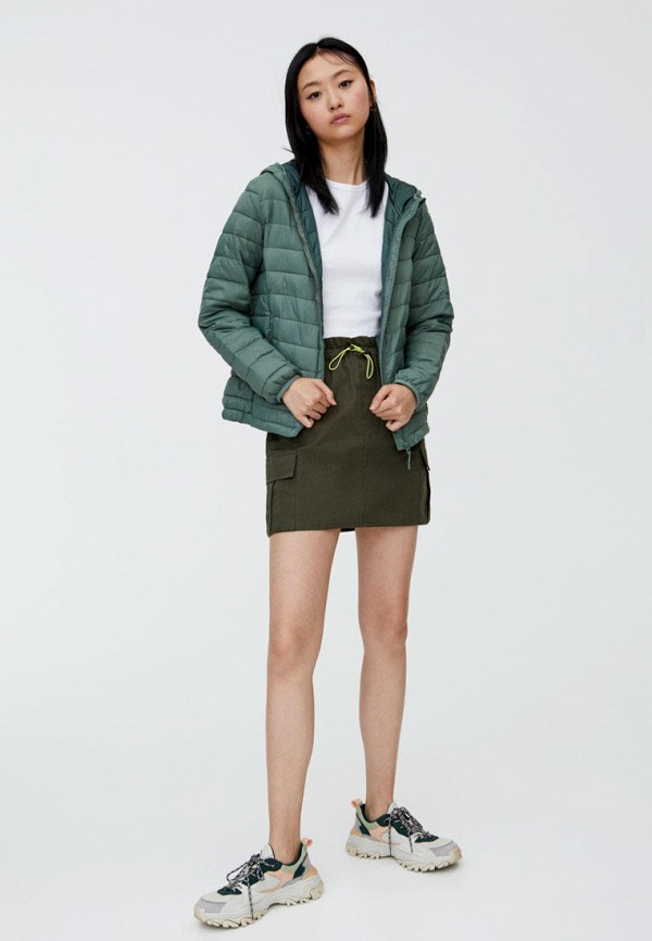 

Куртка утепленная Pull&Bear, Зеленый, Join Life