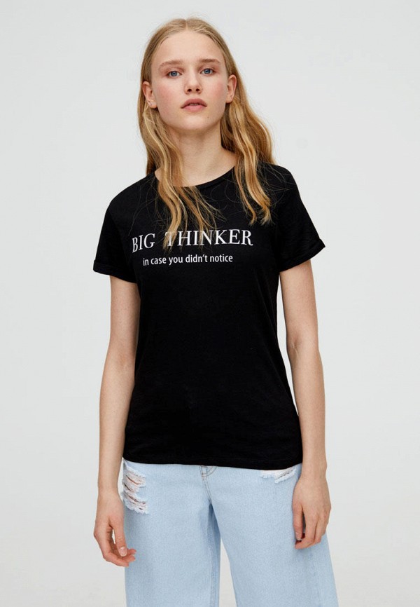 

Футболка Pull&Bear, Черный, Join Life
