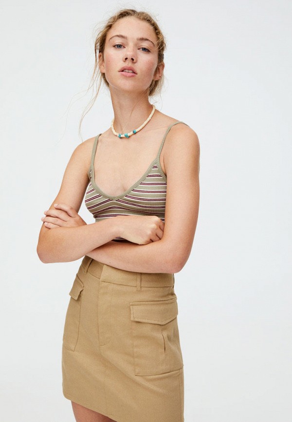 

Майка Pull&Bear, Хаки, Join Life