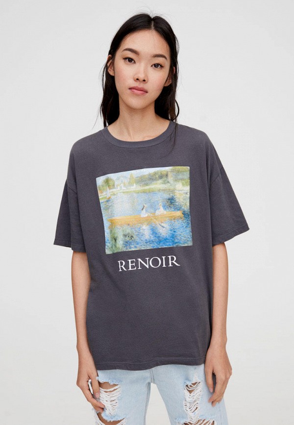 

Футболка Pull&Bear, Серый, Join Life
