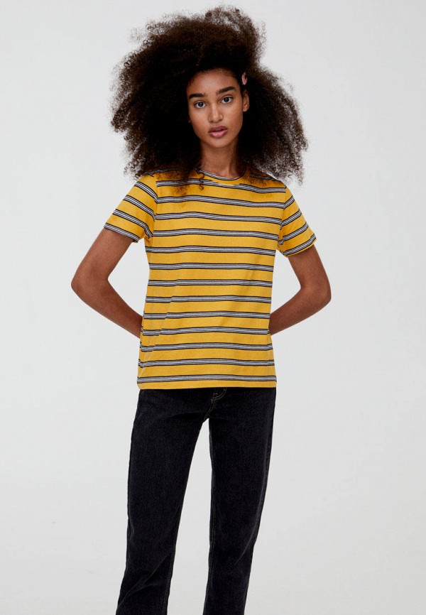 

Футболка Pull&Bear, Желтый, Join Life
