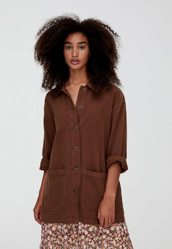 

Куртка джинсовая Pull&Bear, Коричневый