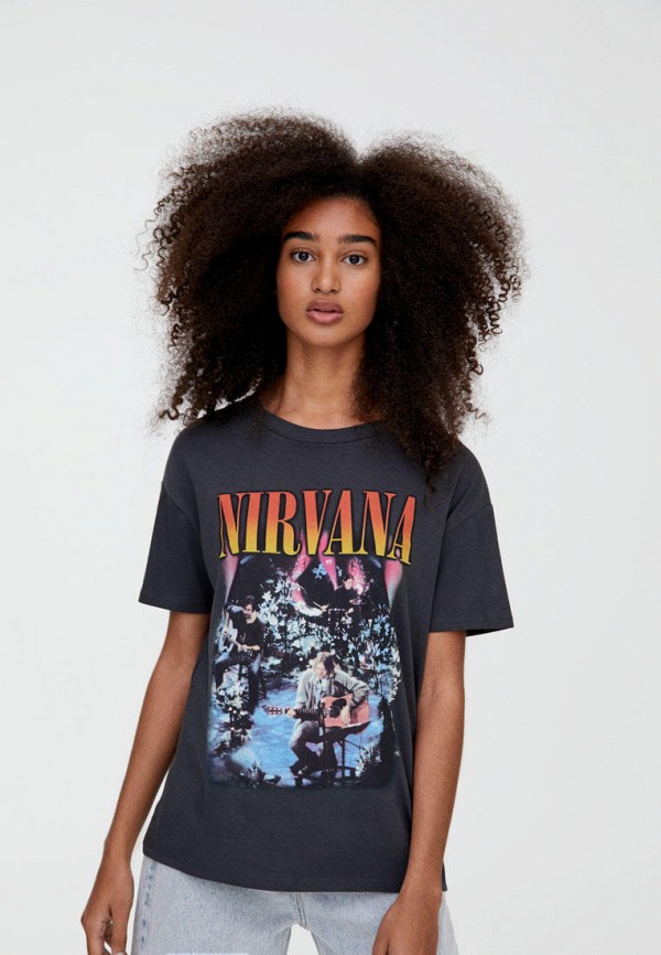 

Футболка Pull&Bear, Серый, Join Life