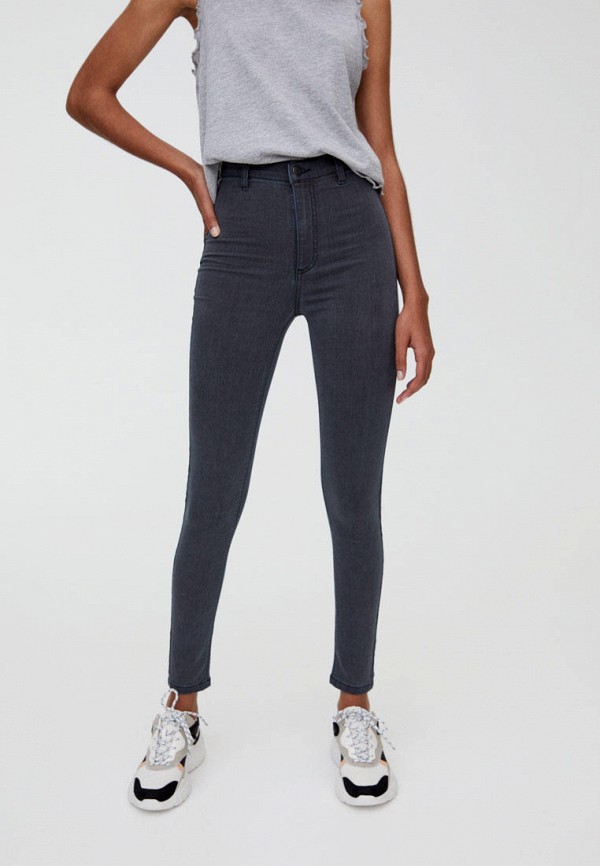 

Джинсы Pull&Bear, Серый, HIGH WAIST SKINNY
